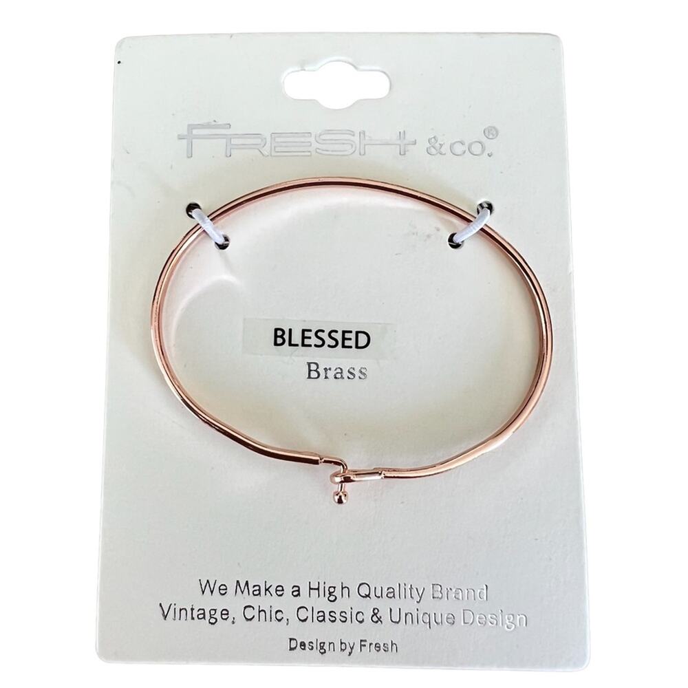 Fresh & Co Blessed Brass Bangle Bracelet